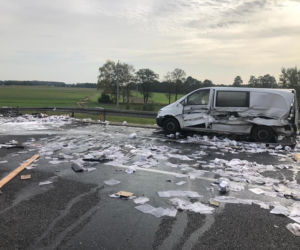 Wypadek wojskowej ciężarówki na S8 pod Kępnem