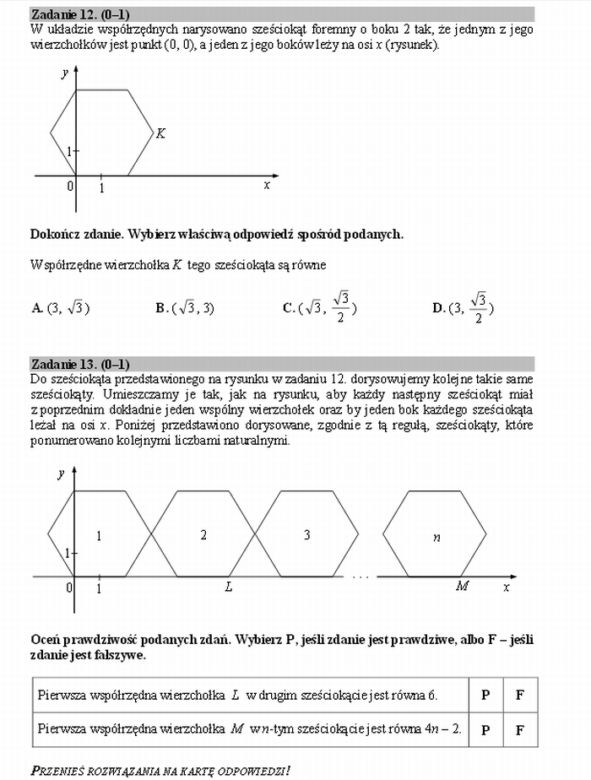 Egzamin z matematyki