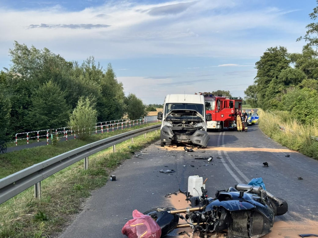 Wypadek motocyklisty 