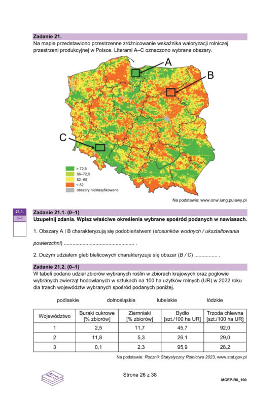 Matura próbna 2025: geografia. Arkusze CKE i odpowiedzi. Poziom rozszerzony [Formuła 2023]