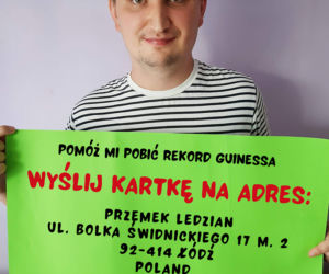 Pomóżmy Przemkowi z Łodzi w spełnieniu marzeń. Chce pobić Rekord Guinnessa