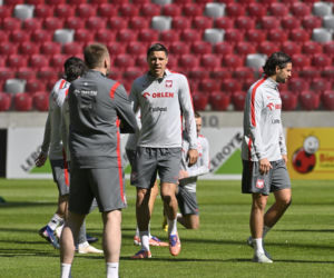 Trening reprezentacji Polski przed meczem ze Szwecją