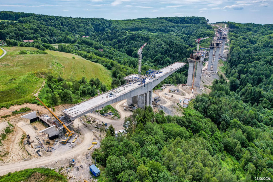 Budowa S19 - Babica Jawornik z najwyższą estakadą w Polsce