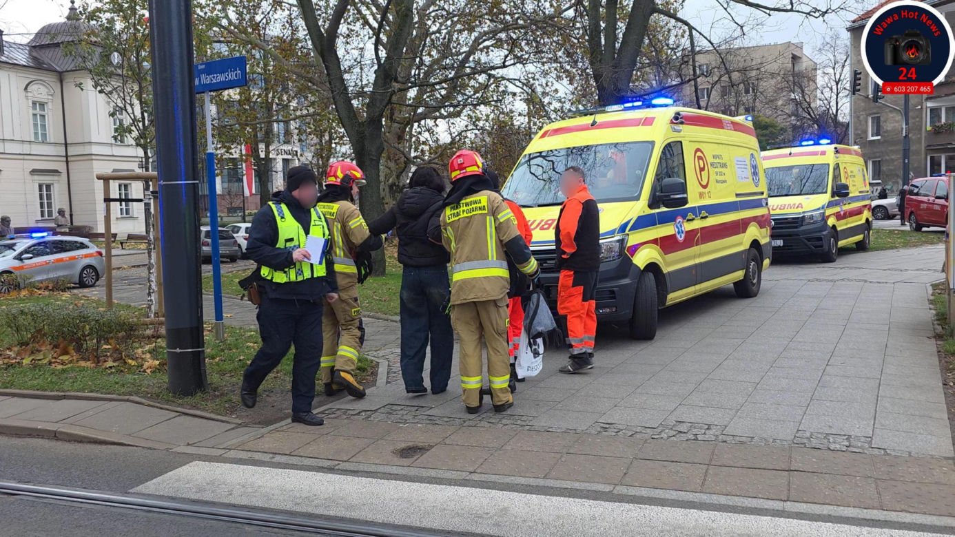 Zderzenie tramwajów i autobusu w Warszawie 18.11.2025