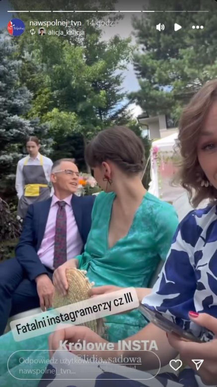 Na Wspólnej na planie. Iga (Lidia Sadowa), Brygida (Maja Wolska), Damian (Waldemar Błaszczyk) 
