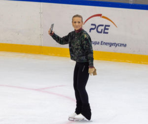 Aneta Zając na łyżwach