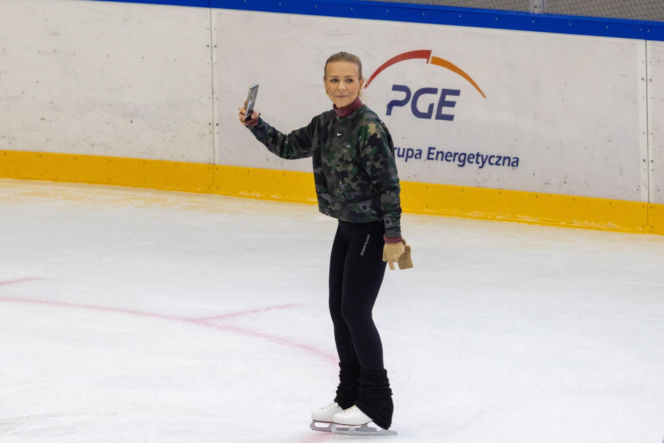 Aneta Zając na łyżwach