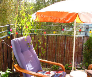 Jesienny balkon w mieście
