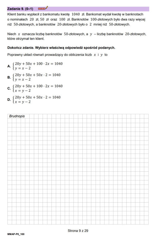 Matura próbna 2023 - Matematyka., arkusze zadań