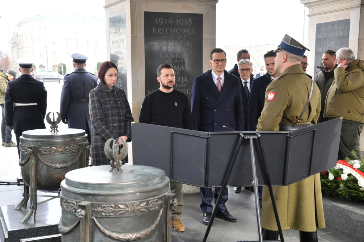 Wołodymyr Zełenski złożył kwiaty pod Grobem Nieznanego Żołnierza