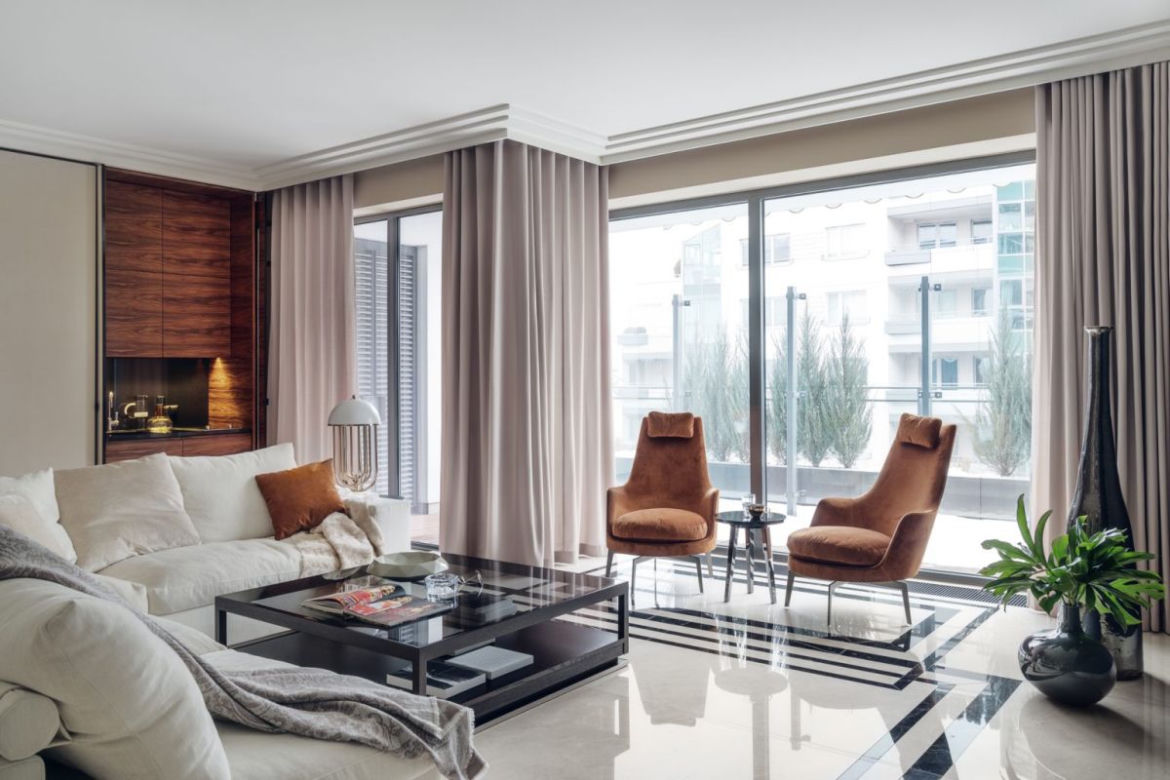 Eleganckie wnętrze apartamentu