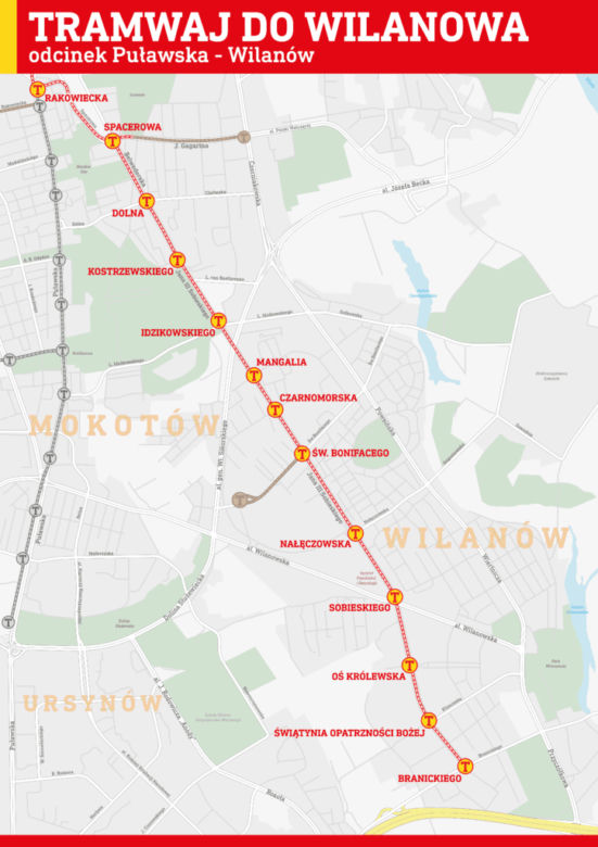 Rusza budowa tramwaju do Wilanowa. Kiedy pojadą nim pierwsi pasażerowie?