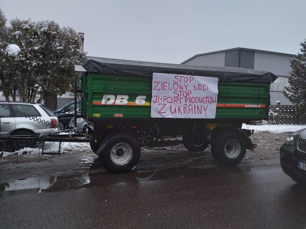 Protest rolników w Hrubieszowie - 9 lutego 2024