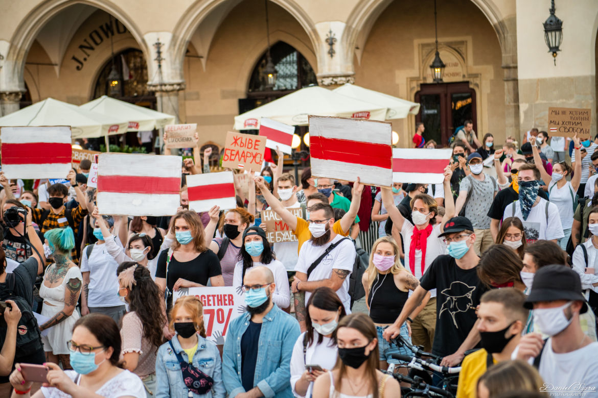 Kraków solidarny z Białorusią