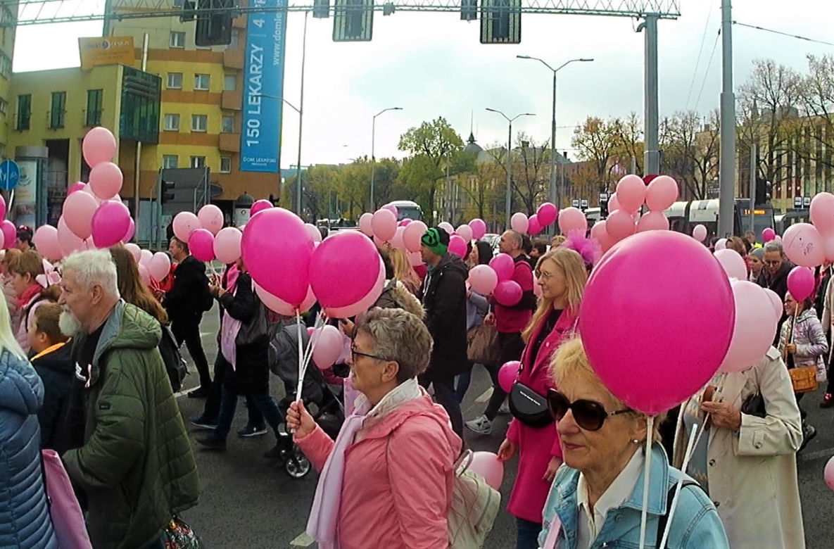 Marsz Różowej Wstążki w Szczecinie