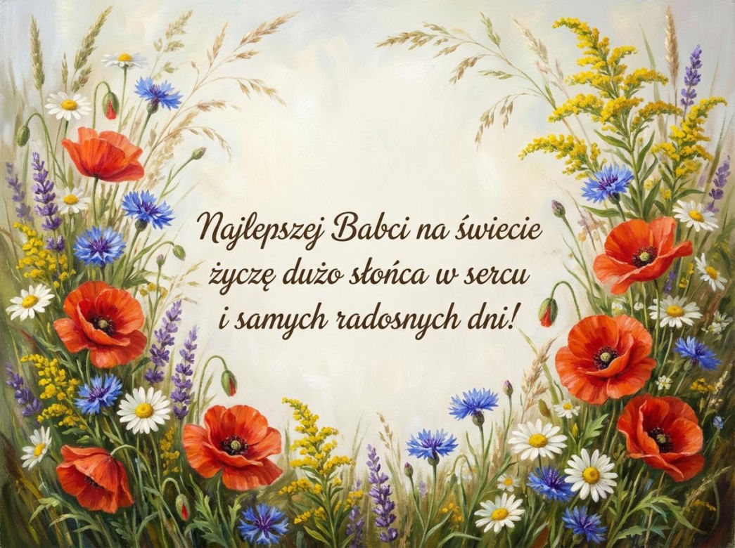 Kartka z życzeniami na Dzień Babci 2026