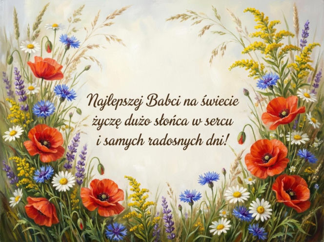 Kartka z życzeniami na Dzień Babci 2026