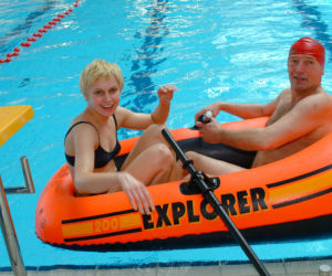 Karol Strasburger ćwiczy