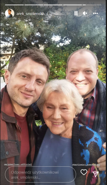 M jak miłość po wakacjach 2022. Bartek (Arkadiusz Smoleński), Tadeusz (Bartłomiej Nowosielski), Barbara (Teresa Lipowska)