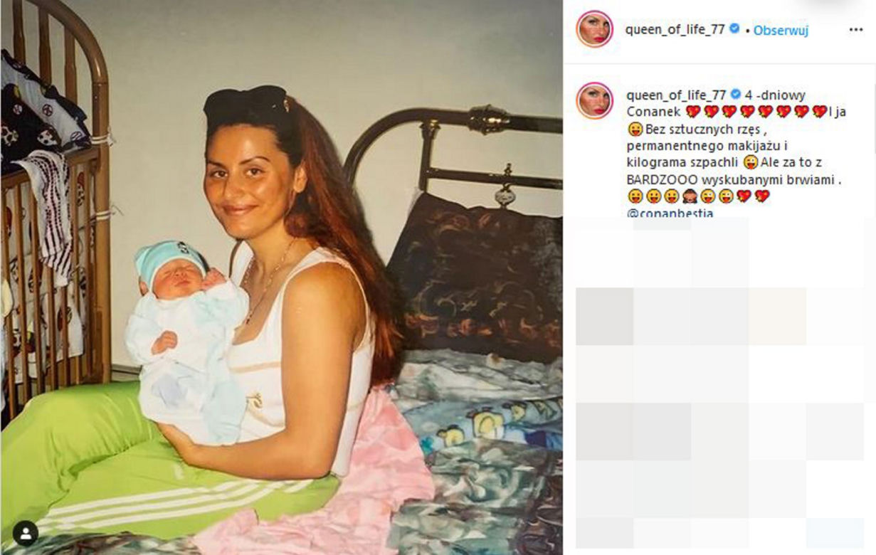 Dagmara Kaźmierska z małym Conanem