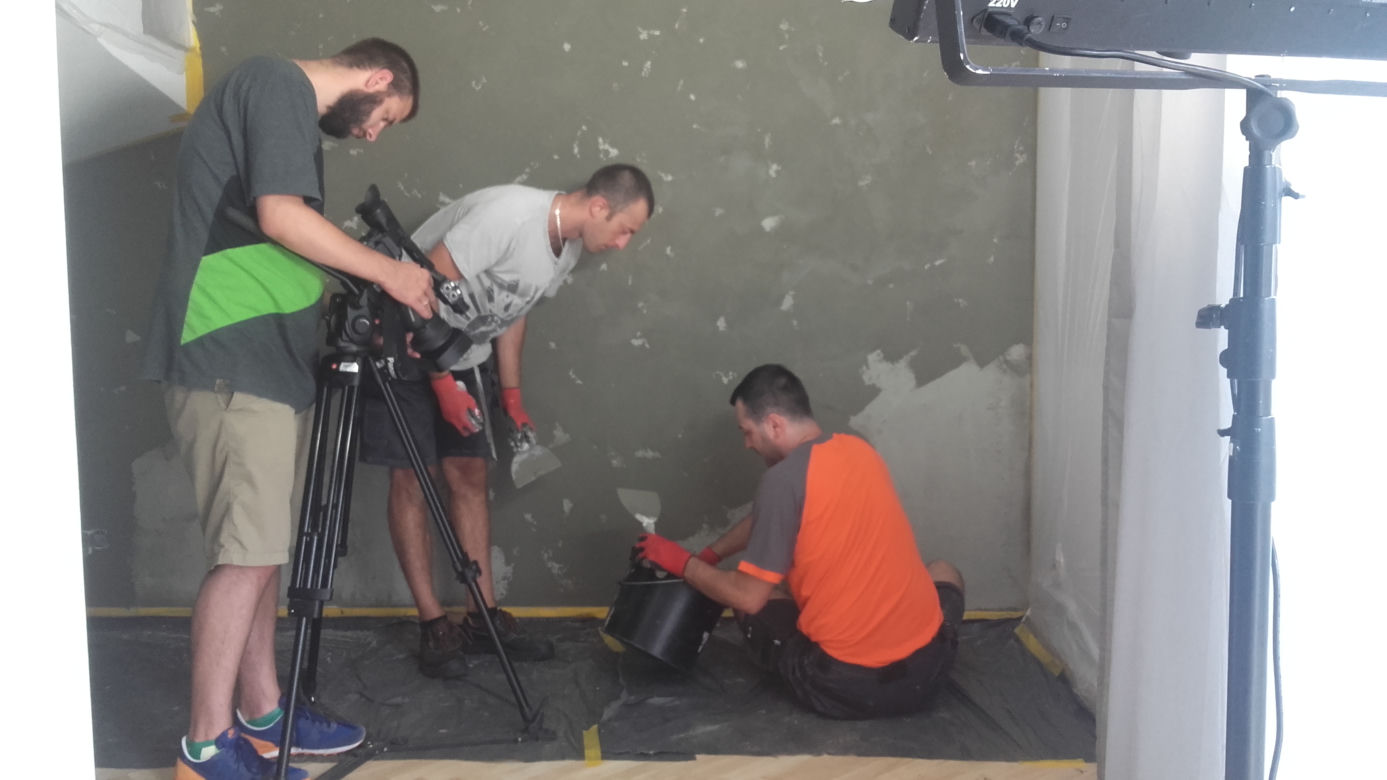 Metamorfoza ściany w salonie BETON na ścianie!