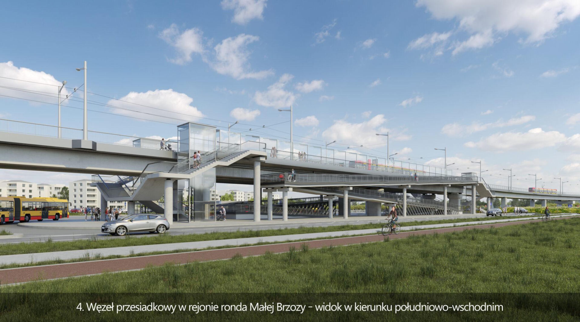 Projektowany tramwaj na Zieloną Białołękę w Warszawie