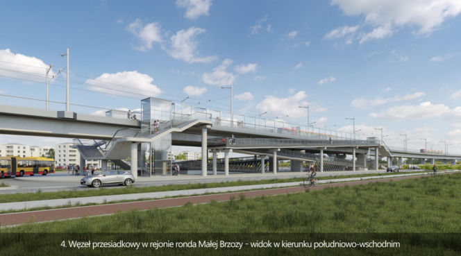 Projektowany tramwaj na Zieloną Białołękę w Warszawie