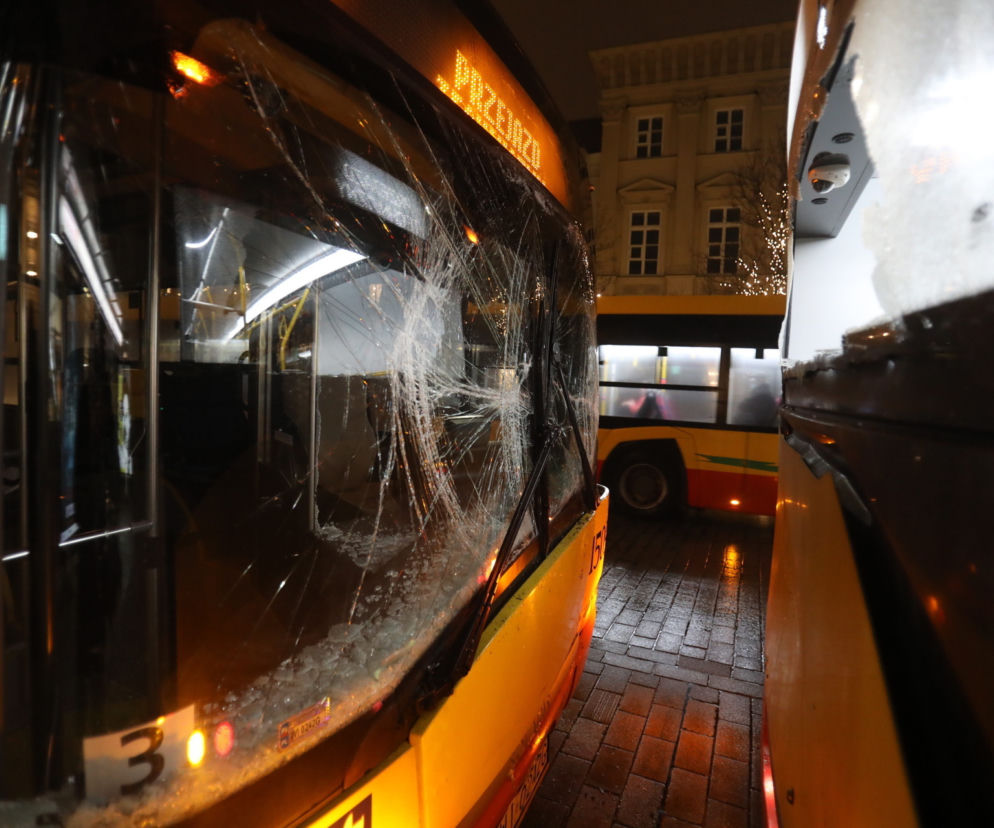 Zderzenie autobusów w Warszawie