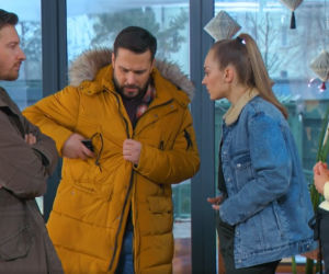 Barwy szczęścia, odc. 2779: Damian (Michał Lesień), Dominika (Karolina Chapko), Andrzej Romanowski (Maciej Jachowski), Renata (Ania Mrozowska)