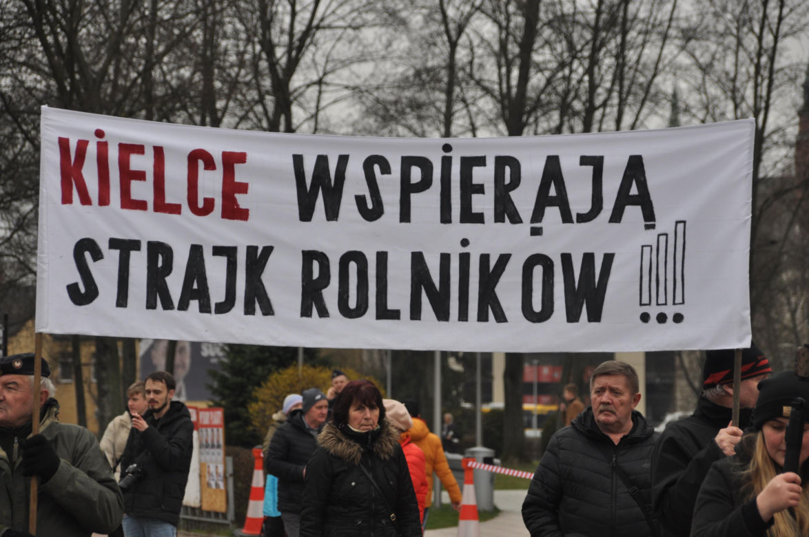 Strajk rolników w Kielcach. 14 marca 2024