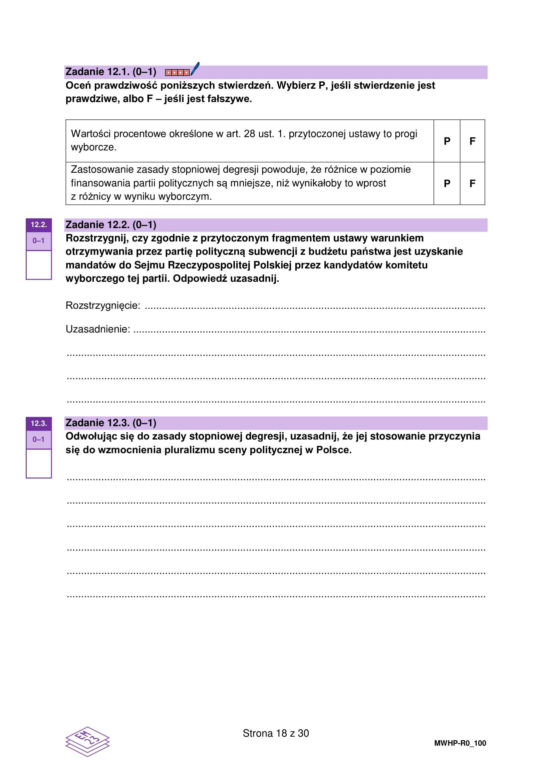 Matura 2026: WOS rozszerzony 12.05.2026r. Arkusze CKE, poziom podstawowy [Formuła 2023]
