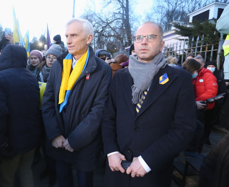 "Kijów-Warszawa jedna sprawa". Kolejny protest pod ambasadą Rosji