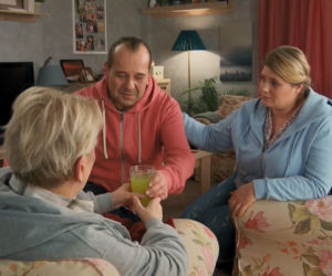 	Barwy szczęścia odc. 2637. Basia (Sławomira Łozińska), Borys (Jakub Wieczorek), Aldona (Elżbieta Romanowska)