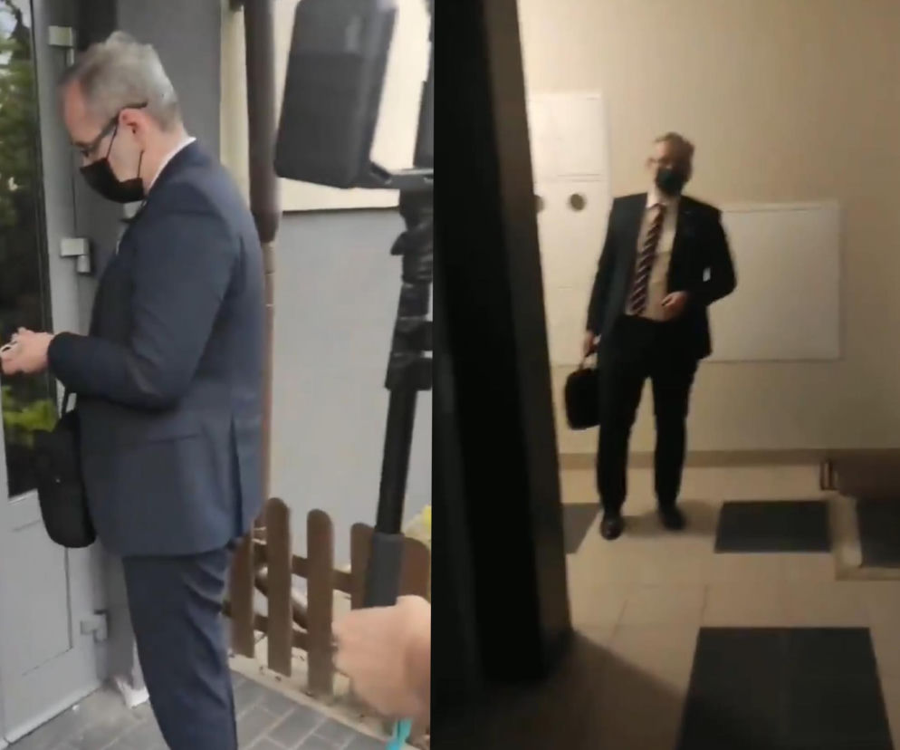 Minister Niedzielski zagrożony?! Nachodzą go we własnym domu. Pojawiło się niepokojące nagranie