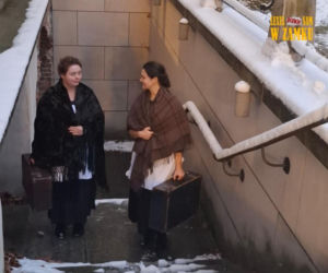 Plan filmowy w zamku w Pszczynie