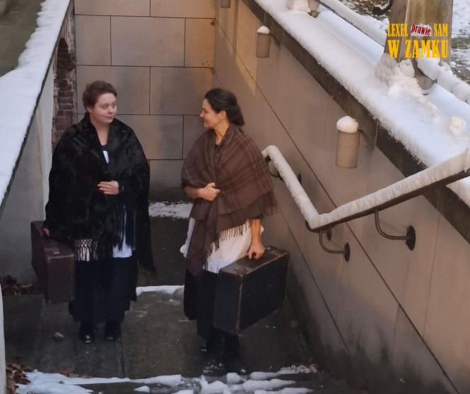 Plan filmowy w zamku w Pszczynie