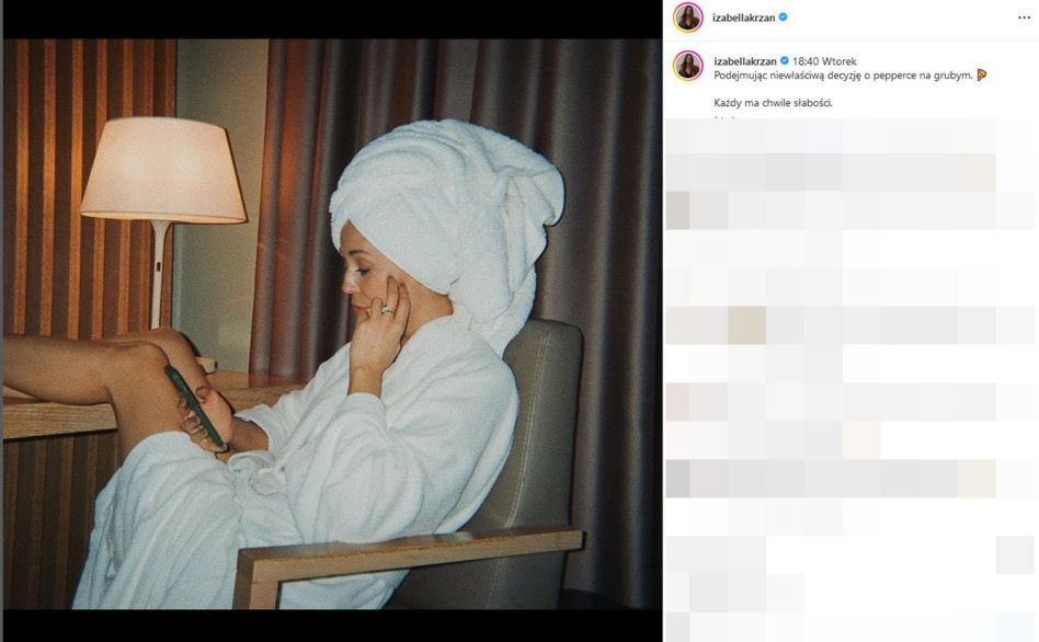 Izabella Krzan musiała sie rozstać