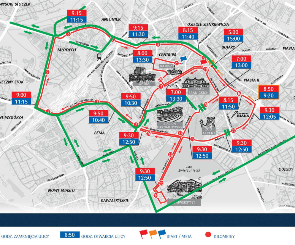 7. PKO Białystok Półmaraton. Uwaga kierowcy! Będą spore utrudnienia w ruchu