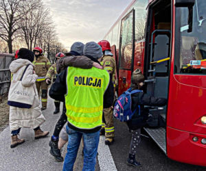 Kolonia Siedliszczki. Wypadek ukraińskiego autokaru z uchodźcami [ZDJĘCIA]