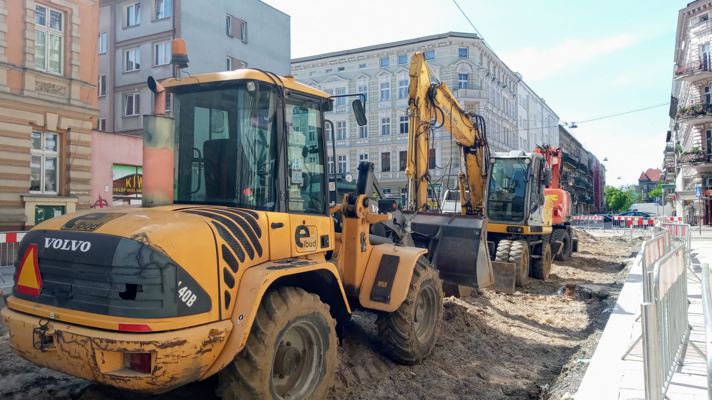 Przebudowa ulic w centrum Szczecina - maj 2020