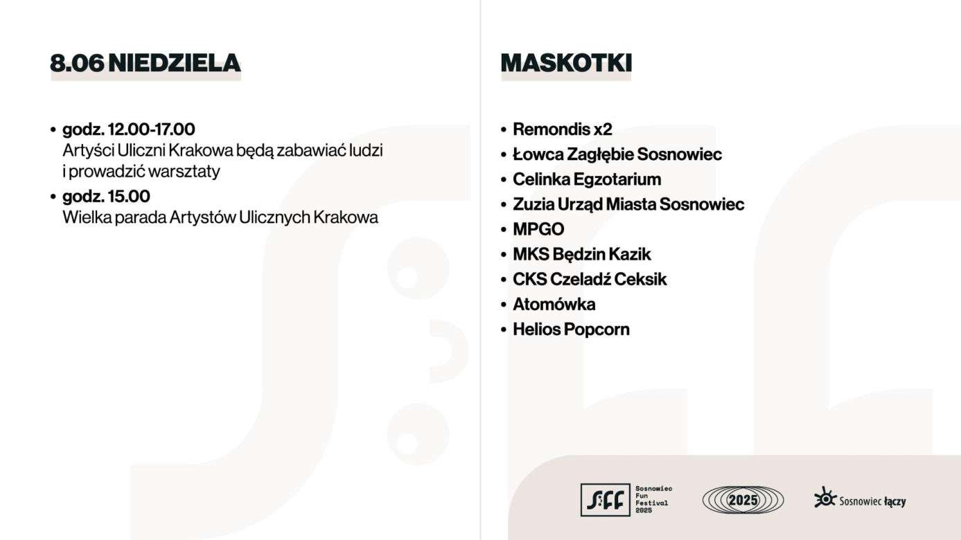 Dni Sosnowca 2025. Szczegółowy program wydarzeń