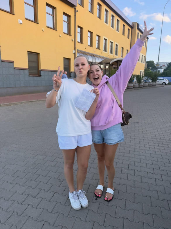 Magda Narożna z córką