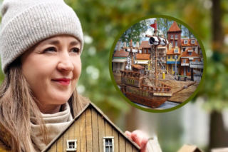 Zbiera drewno wyrzucone przez fale na brzeg morza. Drewniane domki Magdaleny