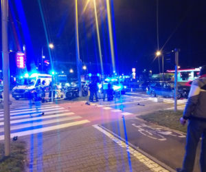 Wypadek radiowozu w Poznaniu