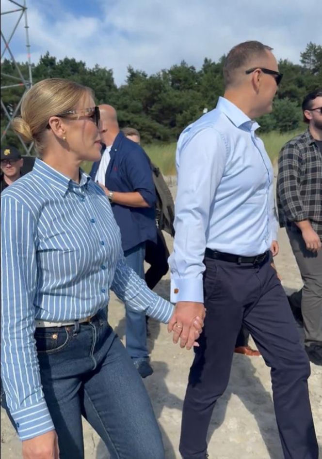 Nagrali Martę Nawrocką i Karola Nawrockiego w Juracie. Tak się prezentowali