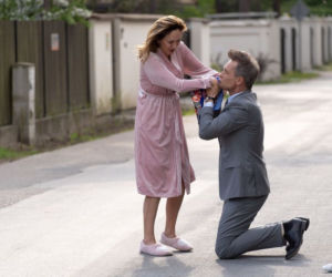 Na dobre i na złe odc. 748. Falkowicz (Michał Żebrowski), Kasia Smuda (Ilona Ostrowska)