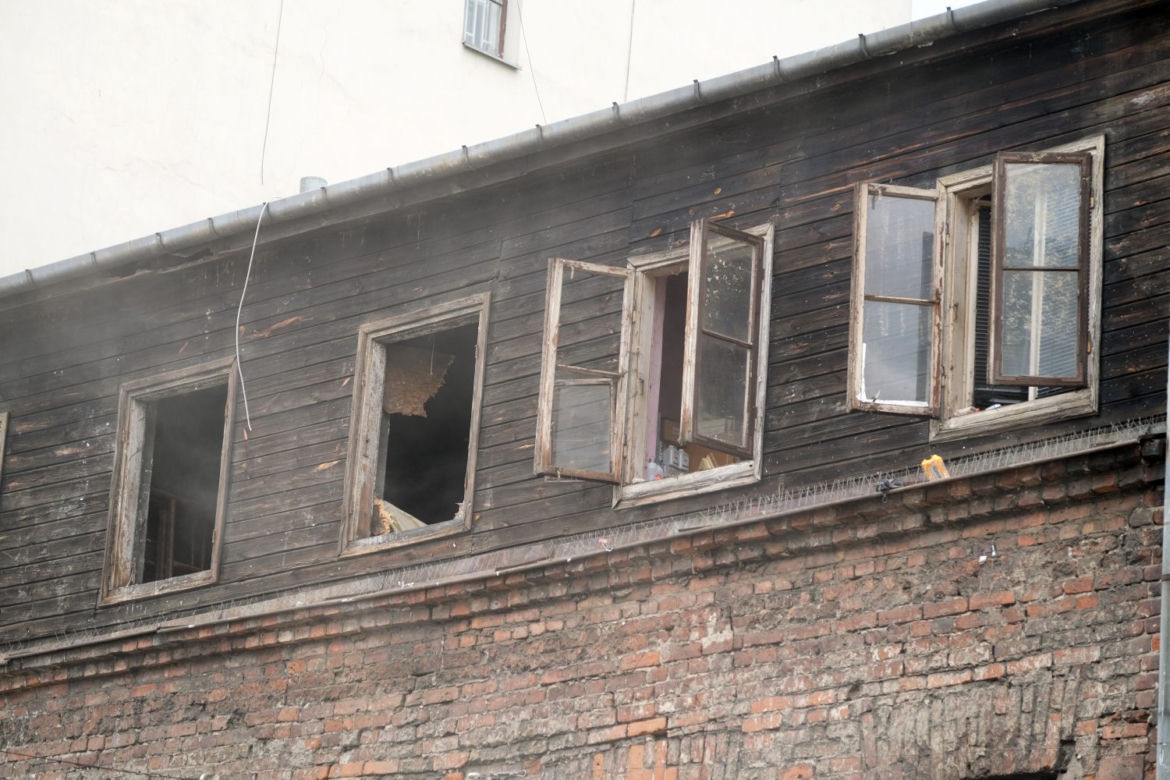 Pożar pustostanu na Ząbkowskiej