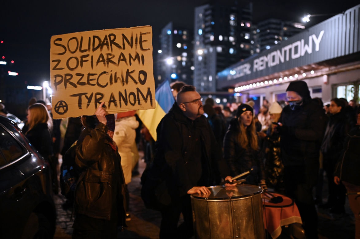 Solidarni z Ukrainą. Wielki wiec w Gdańsku