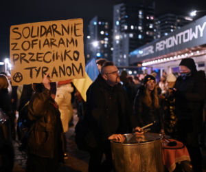Solidarni z Ukrainą. Wielki wiec w Gdańsku