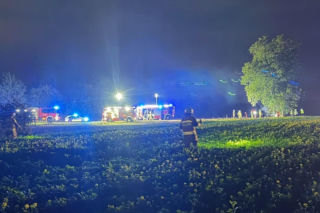 Tragedia w powiecie łukowskim, kierowca zginął w płomieniach